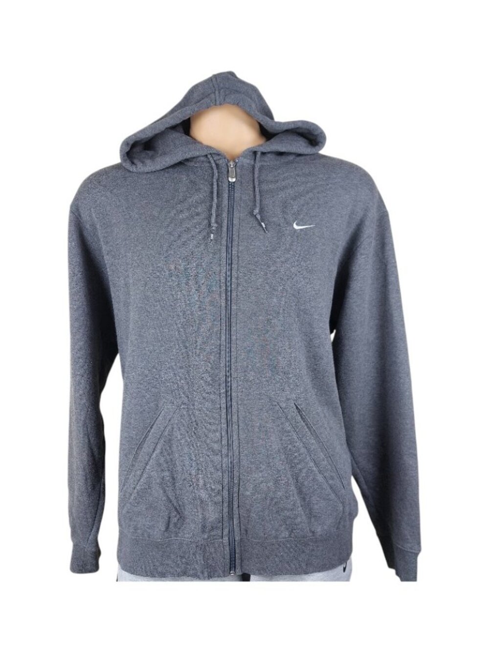Nike Men's Heather Gray Split Kangaroo Pocket Casual Full-Zip Hoodie Size XL